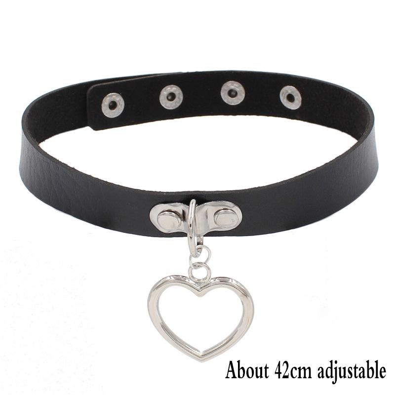 Femeie Negru Punk Guler Choker Colier Sexy Piele PU Lacăt Inimă Cheie Spike Choker Gothic Accesorii Cosplay Bijuterii Petrecere