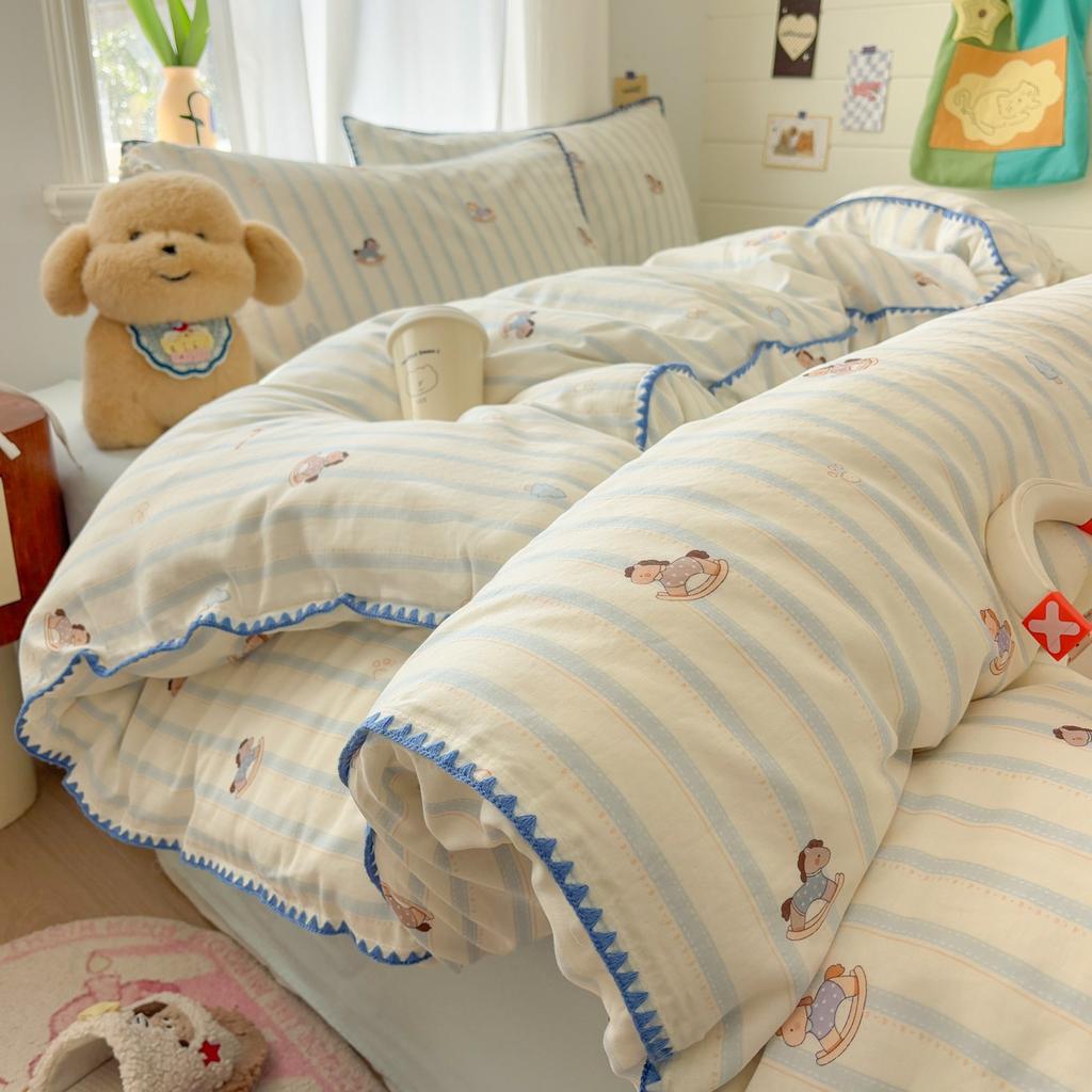 Xinjiang Cotton~ Class A Maternal And Infant Cotton Double-Layer Yarn 100 Pure Cotton Bed Sheet Quilt Cover, Children'S Bedding 4