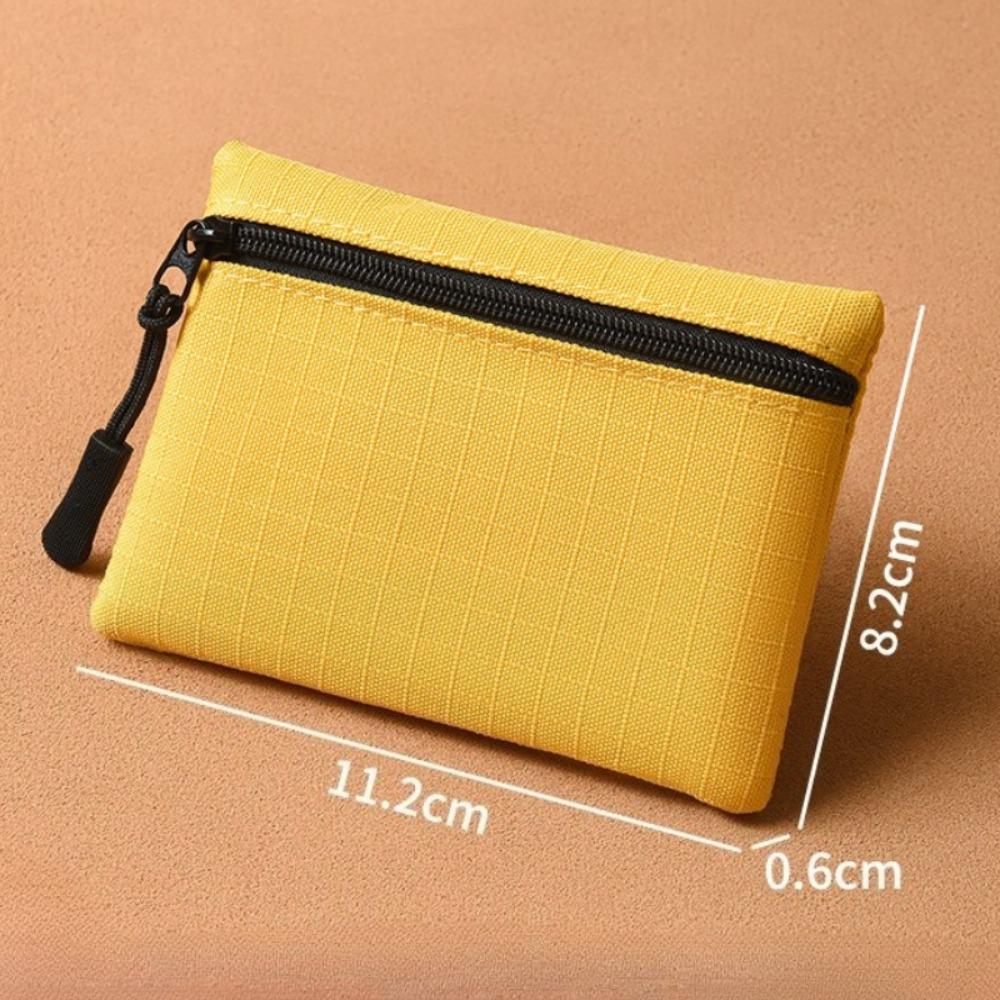 Mini porte-monnaie en toile à fermeture éclair simple, pochette de rangement pour enfants, poche pour argent, couleur unie, porte-monnaie, porte-clés, pour femmes et hommes, mignon, mini porte-monnaie