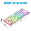61 Keys Gaming Keyboard Wireless 2.4G Transparent Mechanical Keyboard Bluetooth-Compatible RGB Backlit Gaming Keyboard for Gamer