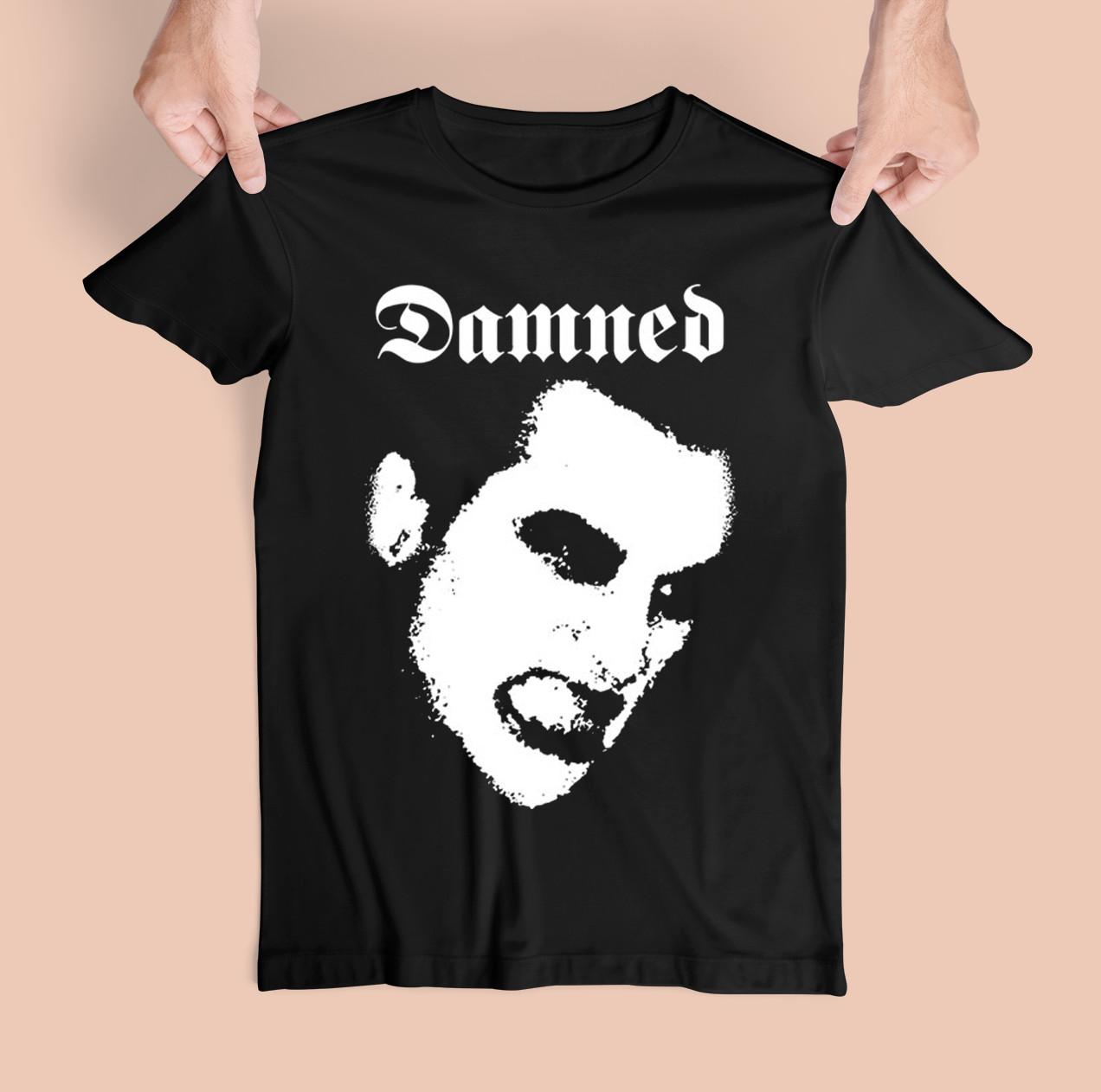 New Rare! The Damned Band Cotton Full Size Unisex Black Tee Shirt TU329 L