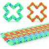New Strange Vent Decompression Toy Decompression Changeable Rail Car Chain 24 Sections Building Block Bracelet Chain