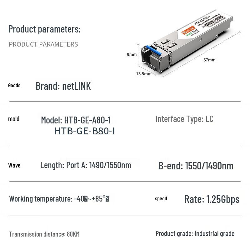 netLINK Industrial Grade Gigabit SFP Optical Transceiver Module