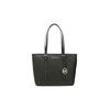Mk Jet Set Travel Pingente com Logo Bolsa Tote Sólida para o Dia a Dia Bolsa de Mão para Compras Bolsa Transversal de Ombro Feminina Tote Preta 35S0GTVT1L-BLACK