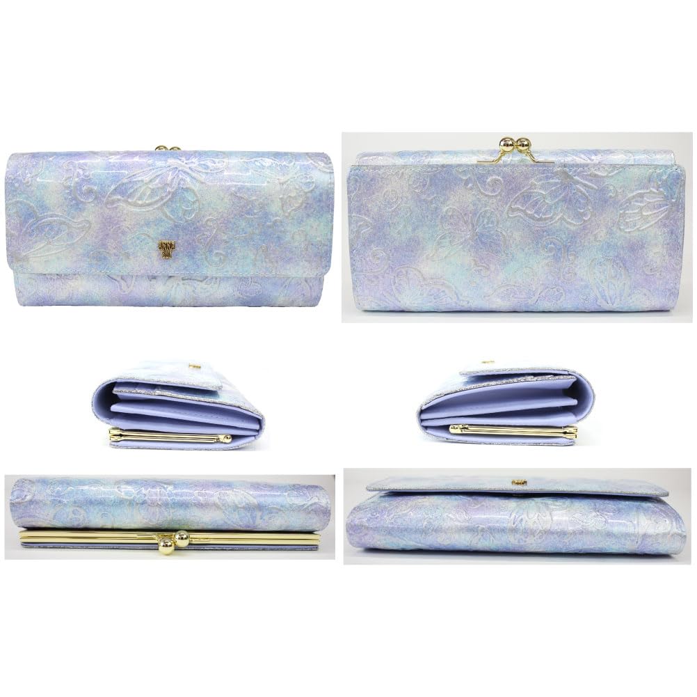 ANNA SUI Damen Langbörse im Antik-Stil mit Schlangenmotiv, Verschluss und Schmetterlingsdesign (Rosa) 316890