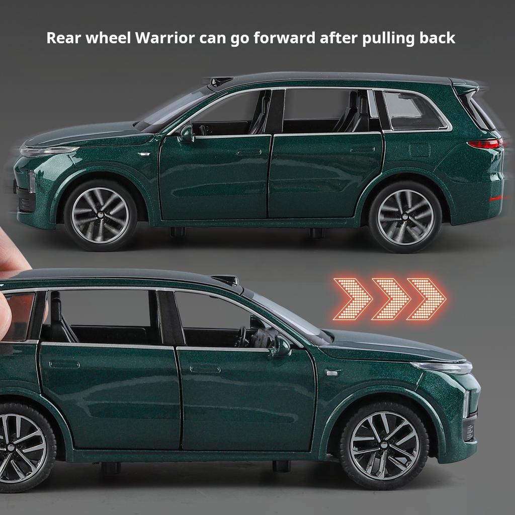 1:32 Li L9 New Energy Luxus-SUV Simulations-Legierungs-Auto-Modell Spielzeug Jungen Sammlerstück Ornament Auto Rückzieher Schreibtischdekoration