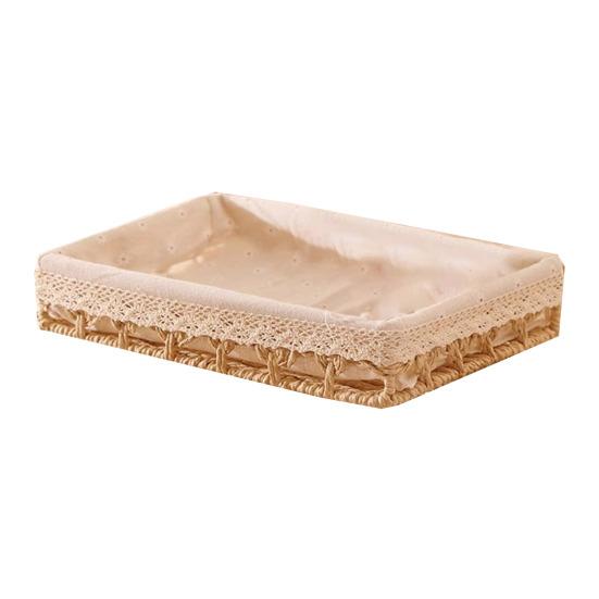 

Storage Box Large Capacity with Removable Lining Storage Bin Durable Anti-Rust Iron Frame Container for Home Bedroom Living Room Bathroom S бежевий