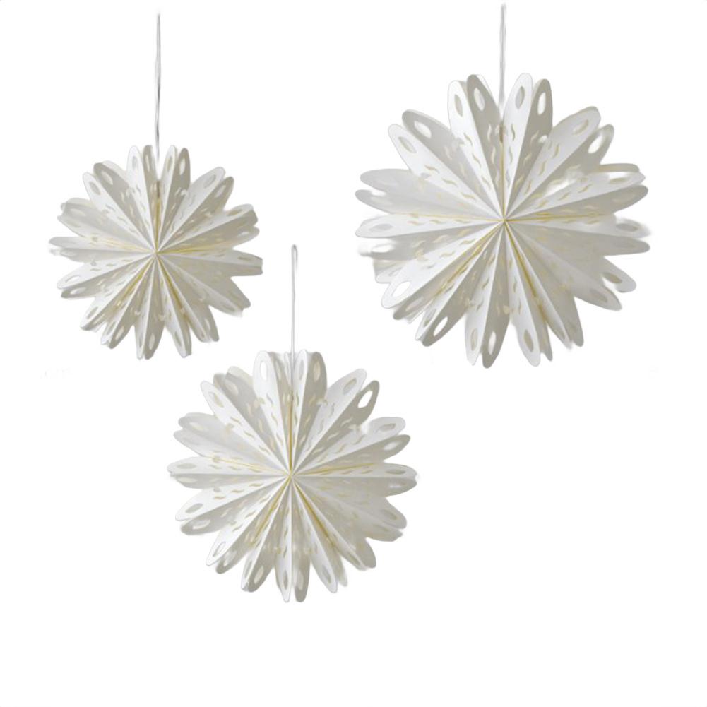 

3pcs paper snowflakes Christmas Paper Snowflake origami Ornaments with Various Origami Styles for Holiday Home Party Decoration