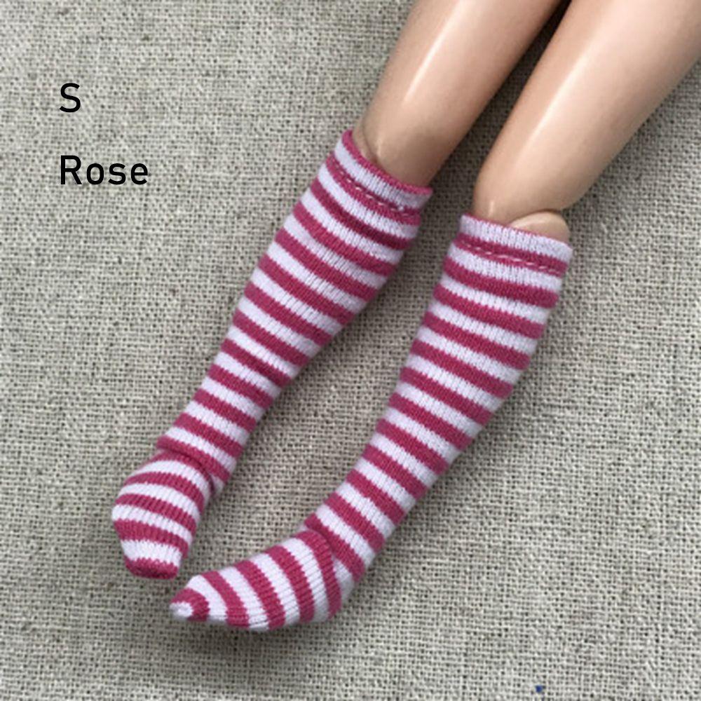 1 Pair Fashion Children  Girl DIY 's Clothes Accessories 1/6  Stockings Christmas Gift Stripe Socks