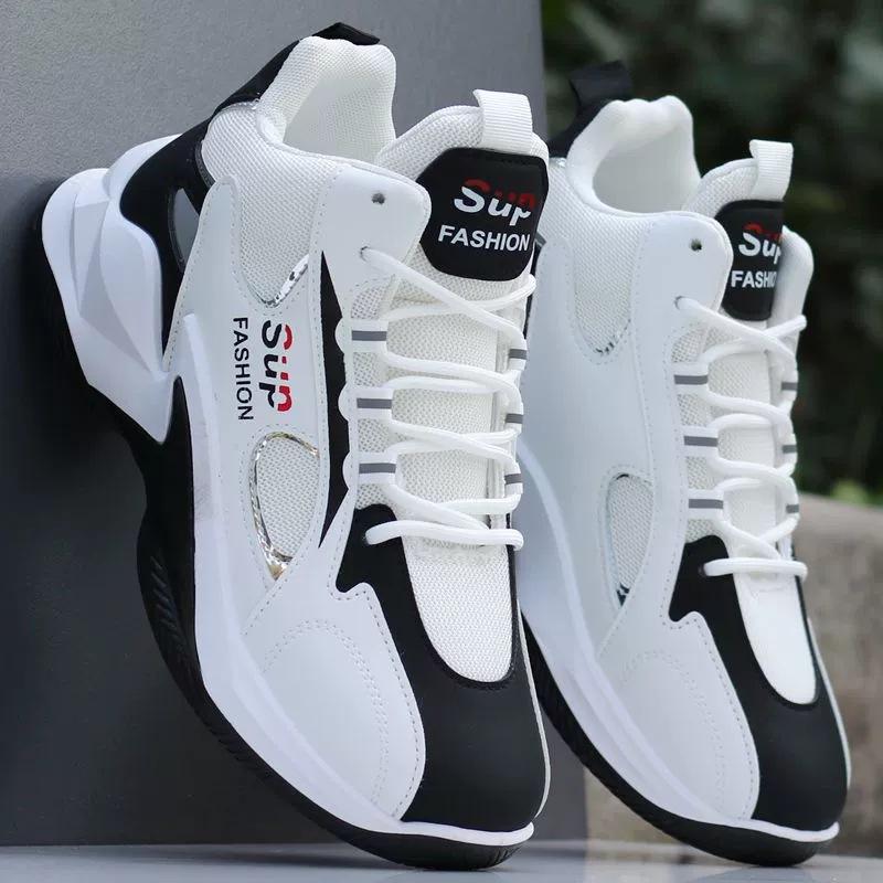 

Мужские спортивные кроссовки с высоким верхом, с водонепроницаемой кожаной поверхностью, баскетбольные кроссовки, модные кроссовки для скейтборда с высоким коэффициентом трения 43