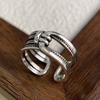 925 Sterling Silver Rings for Women Couple Minimalist Handmade Hollow Retro Ring Fine Jewelry Gift Prevent Allergy