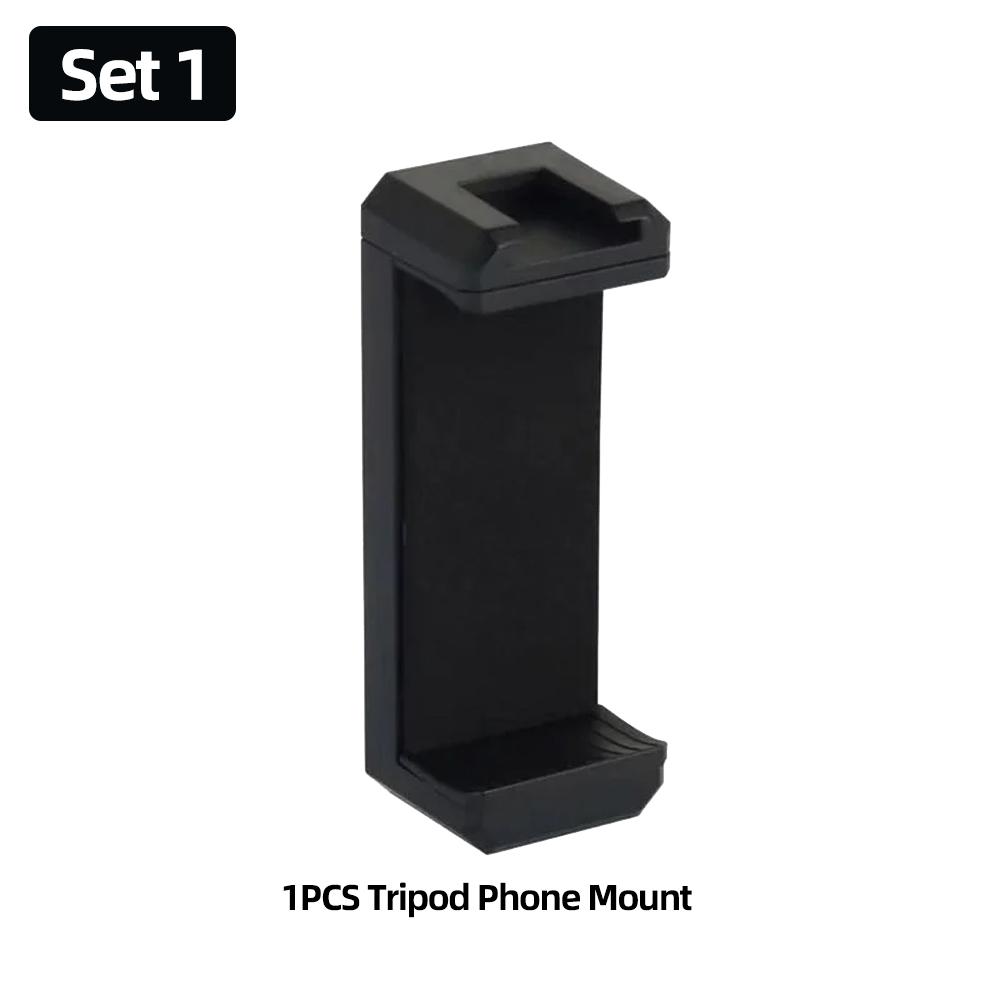 Mobile Phone Clip Tripod Holder with Cold Shoe & 1/4" Screw Hole For iPhone Samsung Huawei Xiaomi Realme Smartphones Accessories