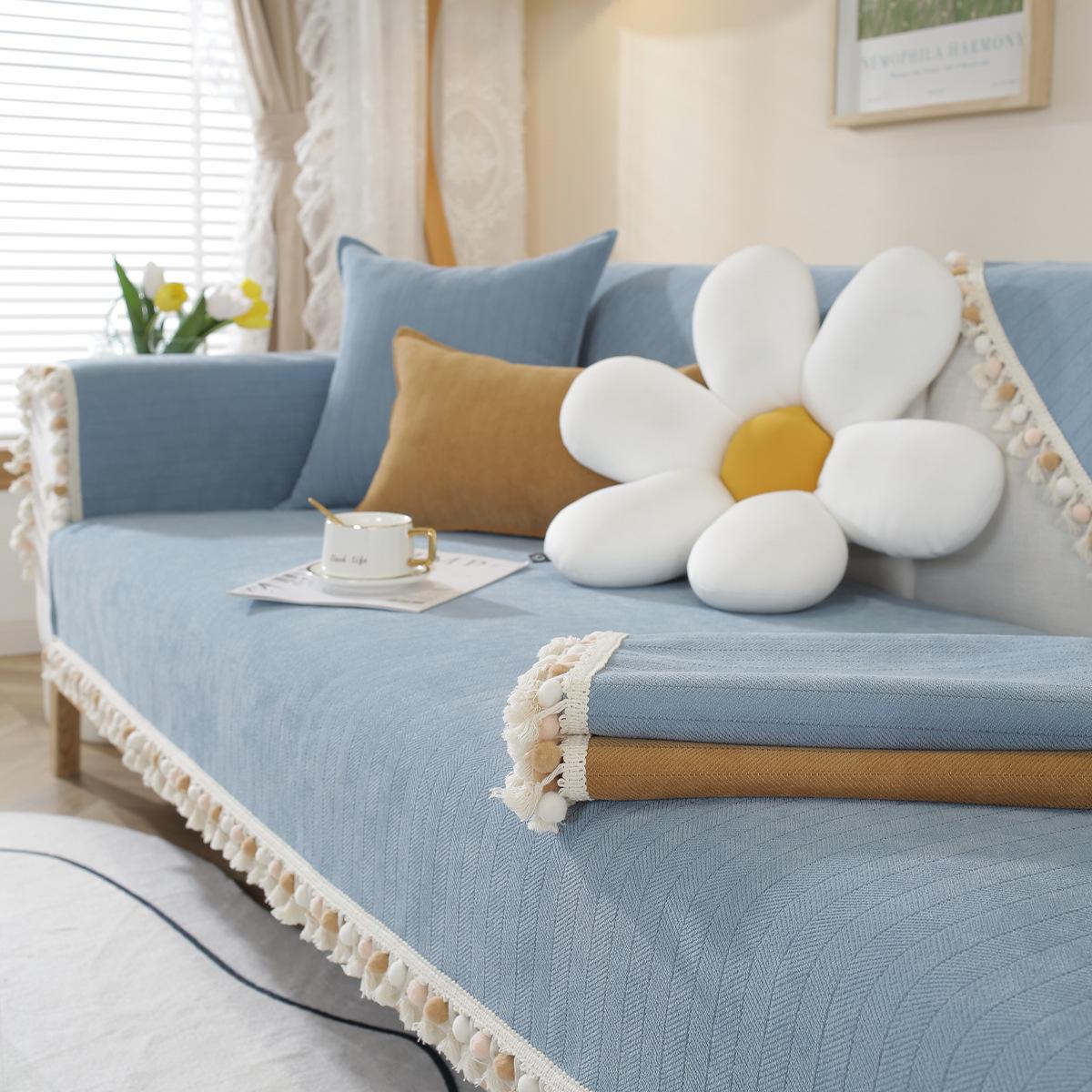 

Chenille Sofa Cushion Four Seasons Universal Ins Style Leather Sofa Cushion Sofa Cover Cover Cloth 70*70cm