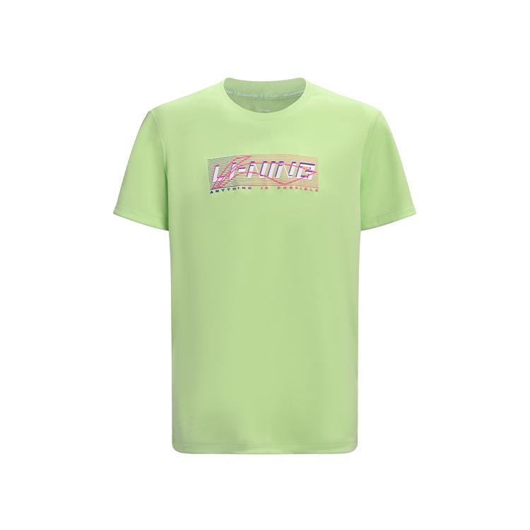 

Li Ning Badminton Series Creative Logo Classic Breathable Vitality Fashion Casual Daily Sports Short Sleeve T-Shirt Unisex Tops Sky-Green ATSV627-3 3XL