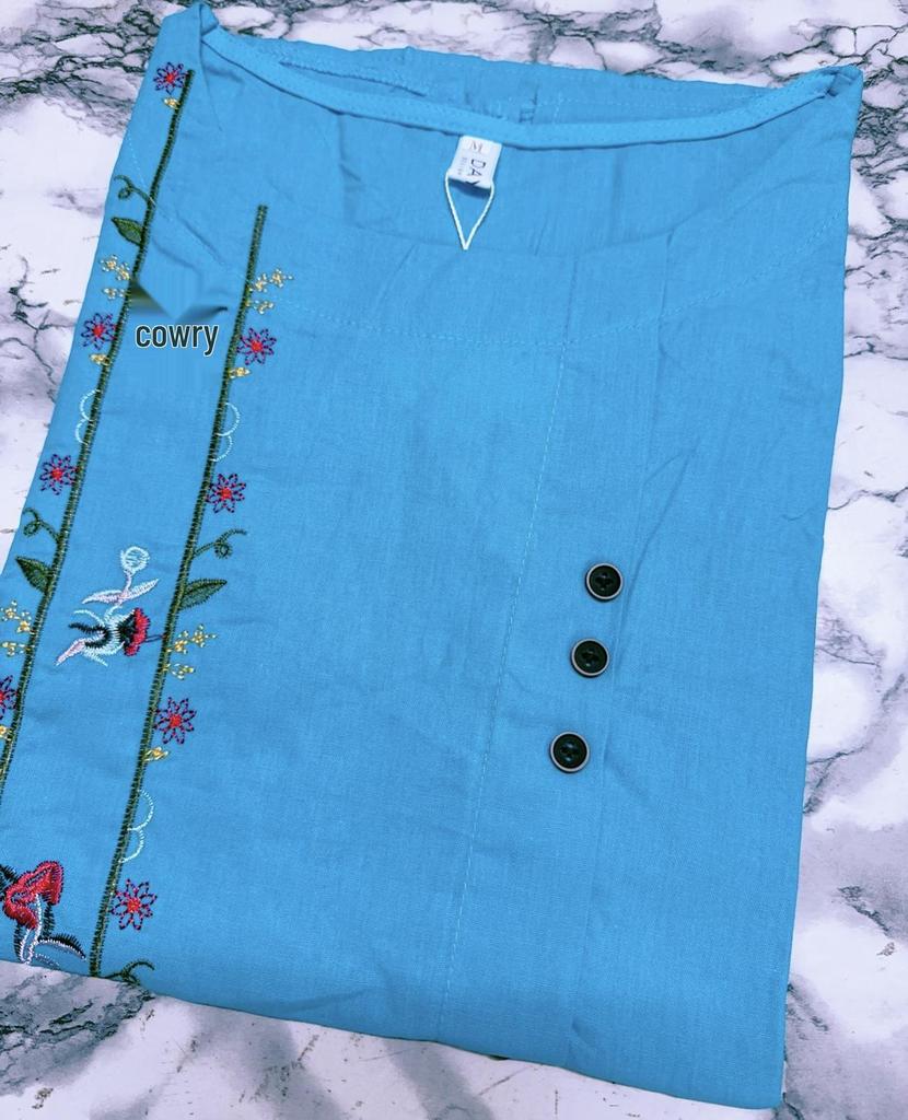 Women's Retro Cotton Linen Embroidered Short Sleeve Casual Shirt, 2022