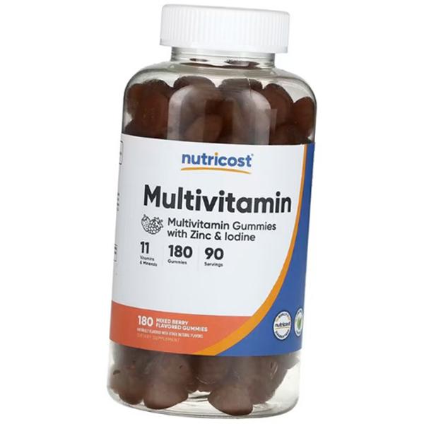 

Жувальні Мультивітаміни, Multivitamin Gummies with Zinc Iodine, Nutricost 180таб Ягідний мікс (36647078) 180tab Berry mix