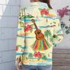 Women's Shirt Hawaii Print Button Up Long Sleeved Casual Regular Shirt With Collar Top