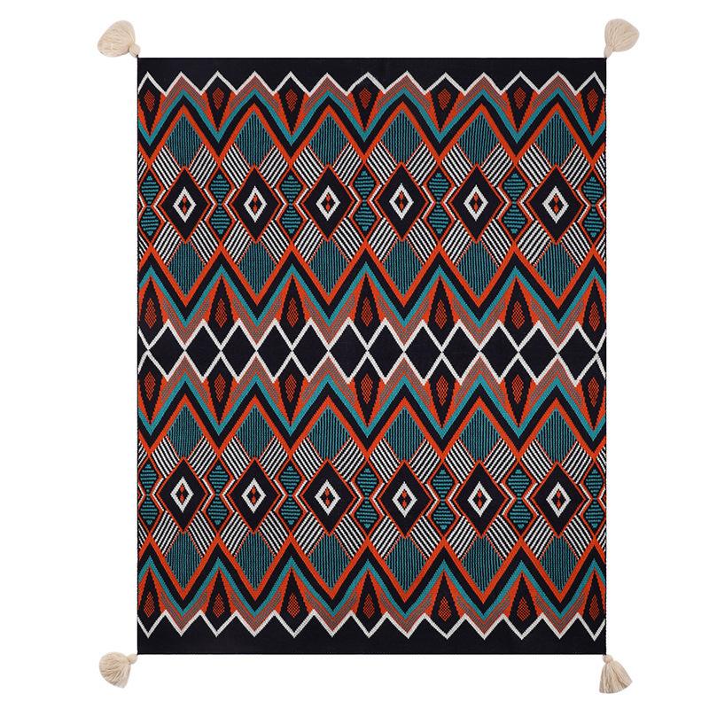 Boho Breeze Acrylic Throw Blanket Decorative Sofa Cover Blanket Thick Winter Small Bed Tail Throw Blanket Cozy Home Nap Blanket