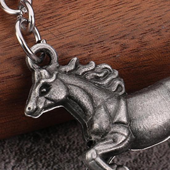 Keychain Pendant Zinc Alloy Texture Horse Charm Lightweight Portable Key Chain Backpack Bag Accessory
