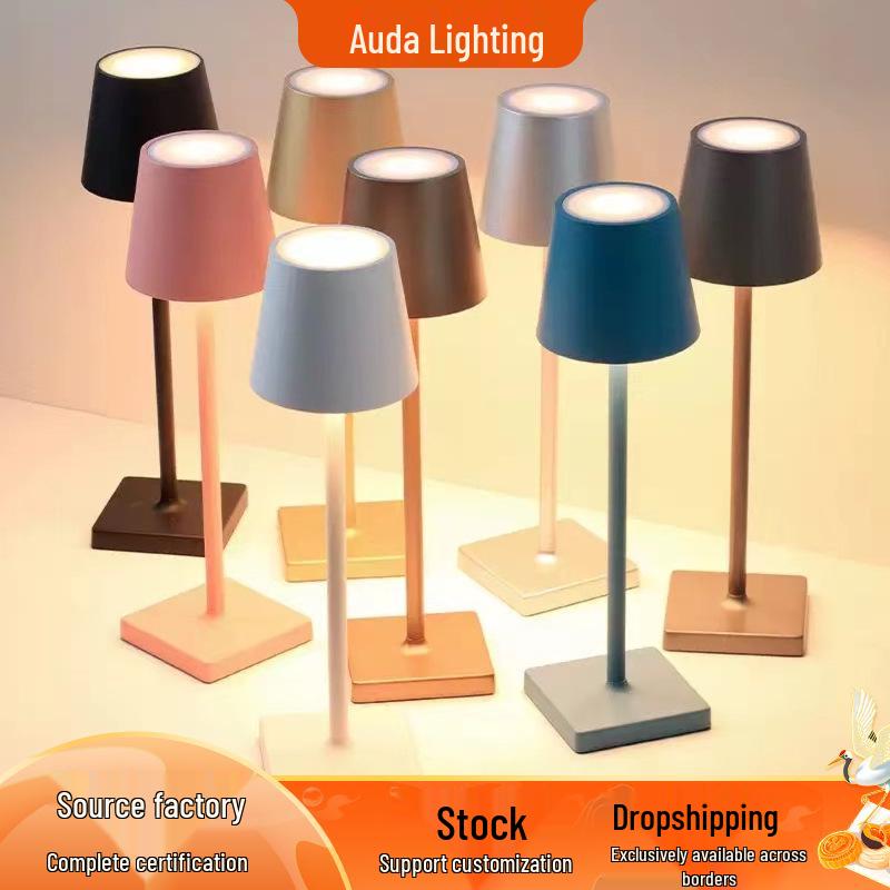 USB Rechargeable LED Table Lamp: Touch-Control Night Light for Outdoor & Indoor Atmosphere