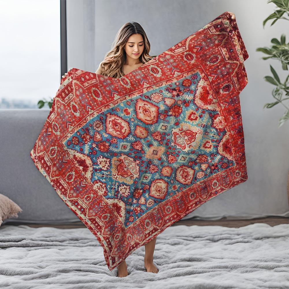 Vintage Türkischer Kilim Teppich Decke Baumwoll Überwurf Weich Gemütlich Bett Sofa Dekorativer Teppich Matte Kissenbezug