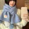 Anti-cold Long Thickened Neckscarf Soft Winter Warmer Scarf Gifts Knitting Wool Scarf  Outdoor