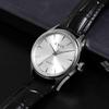 KNIS Automatic Made in Sapphire 10 ATM Water White Black Men's Watch, Japan, Crystal, Resistance, Silver, Leather, KN001-WHBKLE