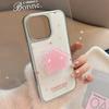 Korean Pink Cottage Bracket Suitable for 16 Apple 15 Promax Mobile Phone Case Iphone 14 Silver Edge Glue 13 Hard