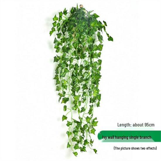 Wall-Mounted Artificial Vine with Ivy and Radish Leaves Decoration