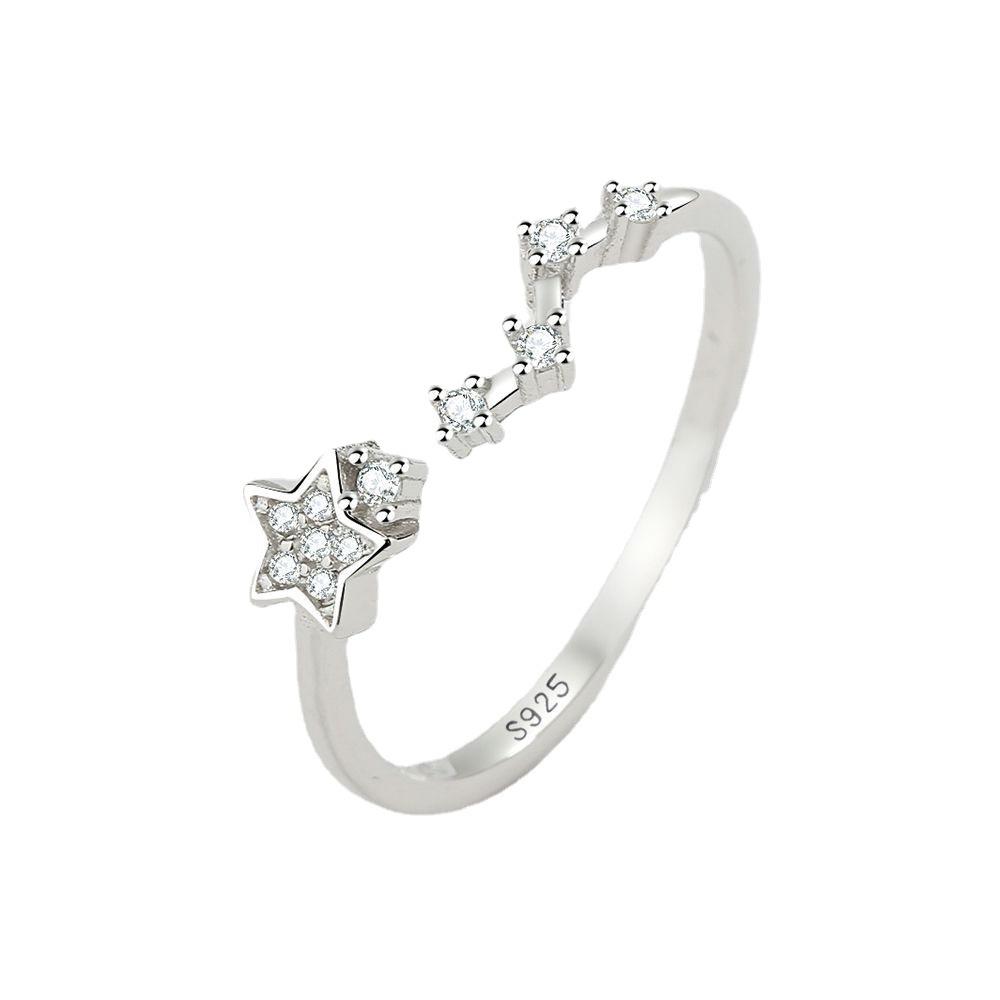 

POMOiii S925 Стерлинговое Серебро Нишевый Дизайн Светлое Роскошное Кольцо Для Старших Чувство Сладкой Феи Нежная Звезда Стерлинговое Кольцо