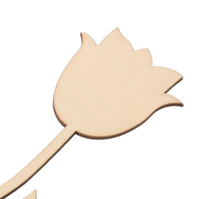 5Pcs DIY Wood Flower Cutouts Unfinished Natural Wooden Slices for Painting Graffiti Spring Crafts Teacher Mom Dad Gift