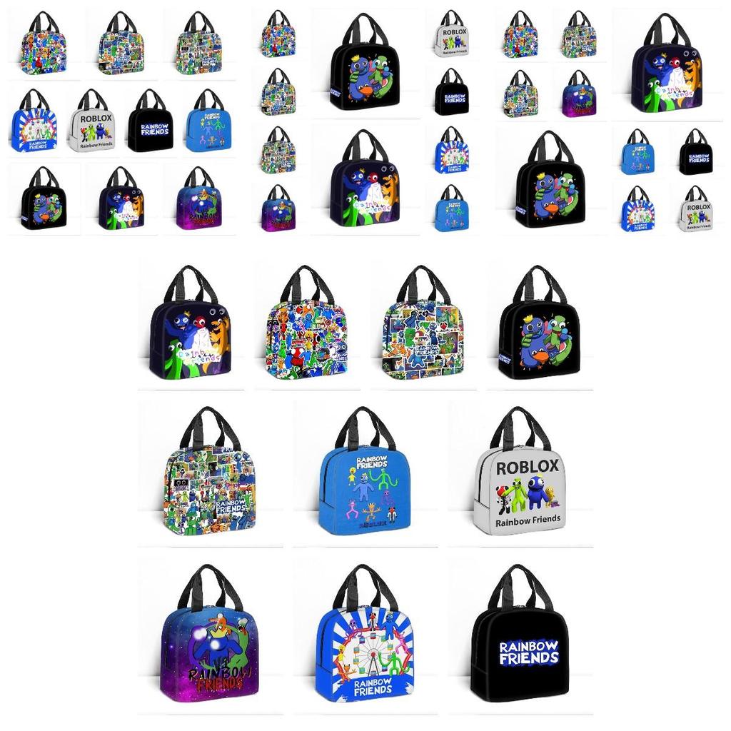 Rainbow Friends Cartoon Style Lunch Bag Thick Aluminum Foil Insulated Picnic Bag