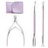 Cuticle Trimmer with Cuticle Pusher,Nail Cuticle Nipper Professional Pedicure Manicure Tools with Pusher,Nail Scraper
