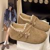 Retro Versatile Mori Series Metal Buckle Lazy Shoes with Embroidered Round Head Soft Sole Skirt Birkenstocks