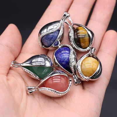Necklace Pendant Natural Stone Cage Pendant For Jewelry Making DIY Women Necklace Bracelet Gift Accessory