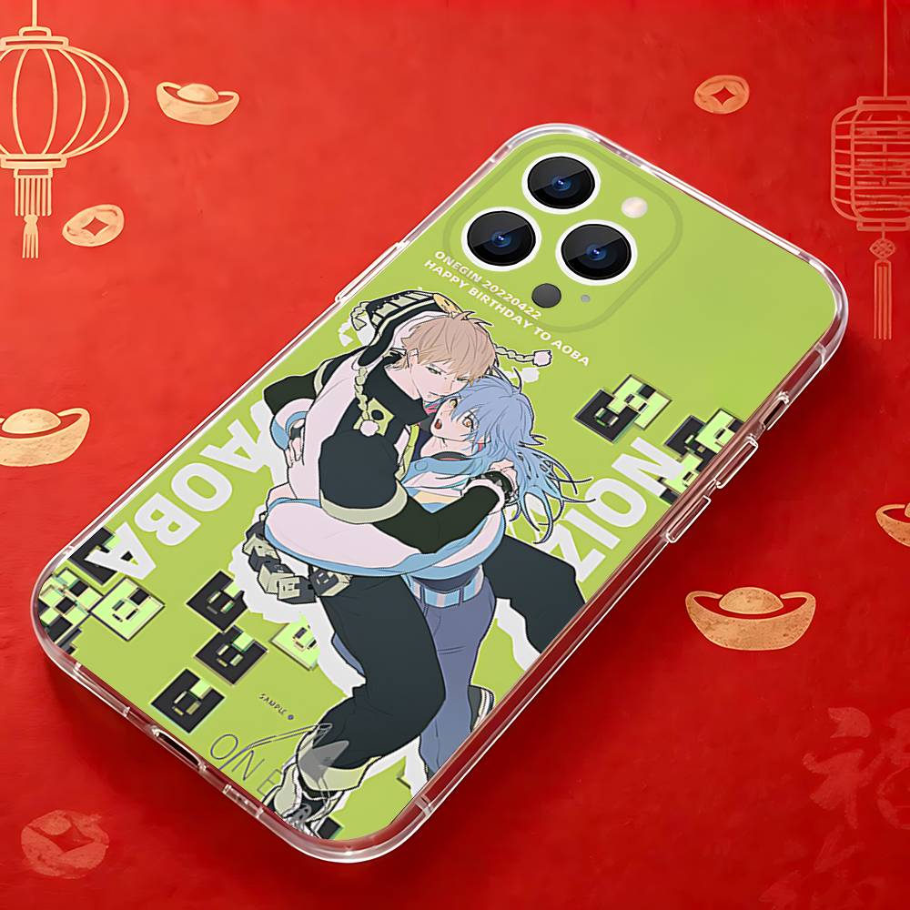 DMmd Dramatical Murders A-Aoba Transparent soft case for iPhone 17,16,15,14,13,12,11,Pro,Max,Plus, X,XS,XR,SE4,E Mini