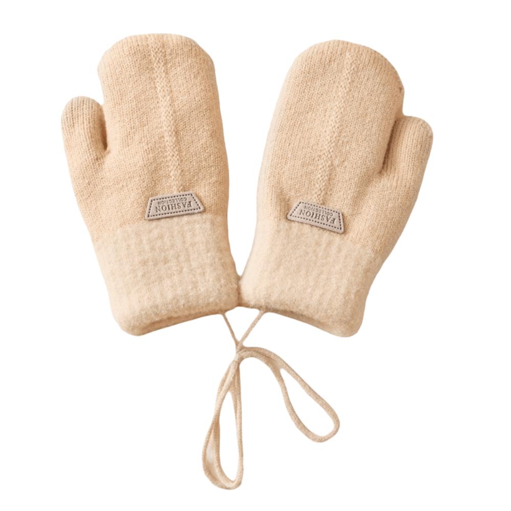 Windproof Kids Winter Gloves Coldproof Knitted Gloves Fashion Children Mittens Toddler
