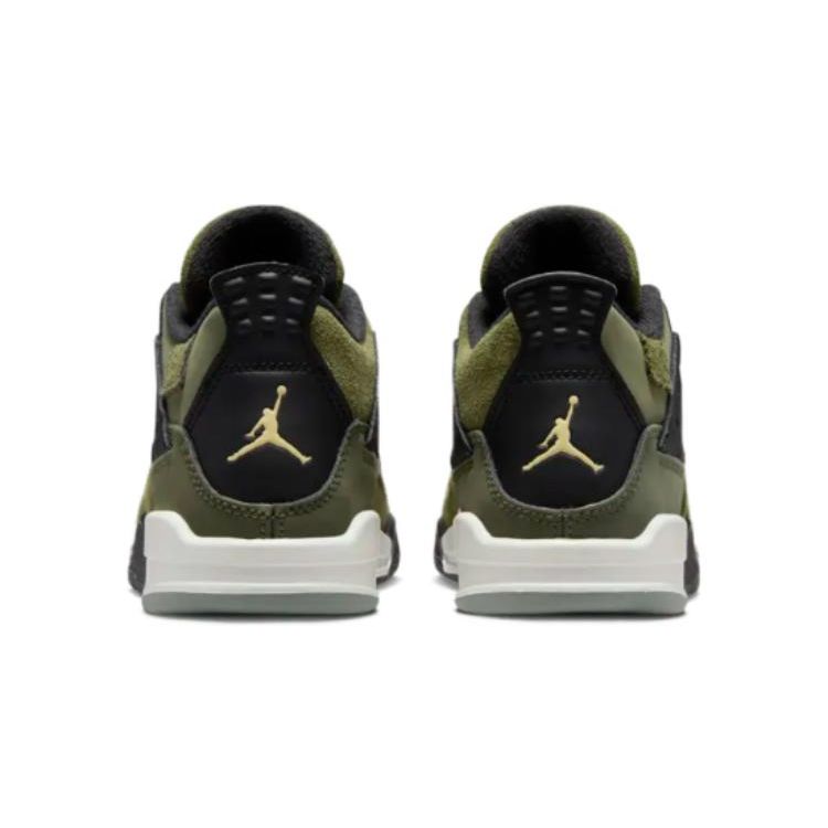 Air Jordan 4 Retro SE Craft PS Olive Kids Sneakers Green Medium-Olive Pale-Vanilla FB9929-200