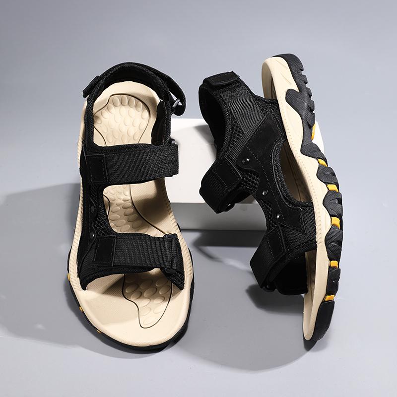 39-47 Men's Sandals Lightweight Casual Leather Shoes Large Size Sandals Camel Sandals for Men