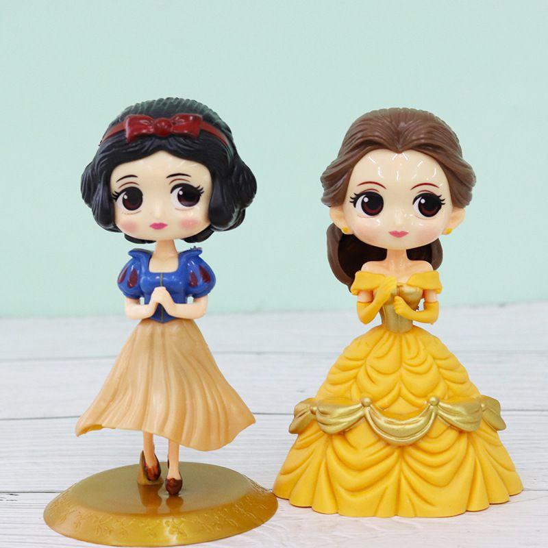 Enchanting Princess Bella Snow White Figures Pvc Miniatures For Kids Girls Cake Decor
