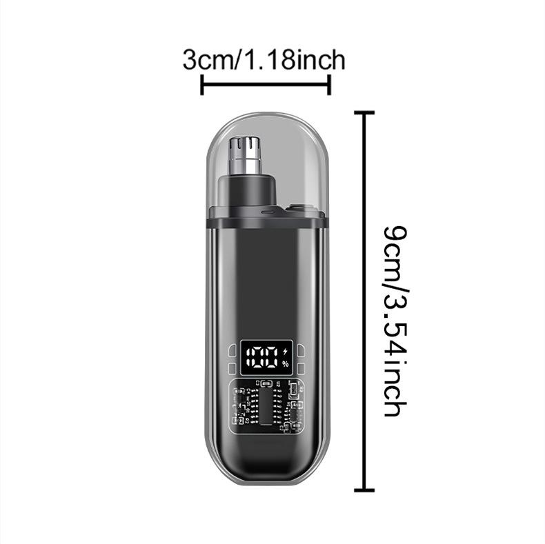 Portable Electric Nose Hair Trimmer - Travel-Friendly, 360° Precision Hair Removal