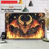2d Flat 30*20cm, Fire Dragon Design Wooden Sign, Wall Mounted Decorative Art, Artistic Style, for Home, Kitchen, Garden, Bedroom, Bar Decor.
