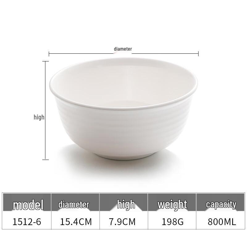 Japanese Style Melamine Noodle and Soup Bowl