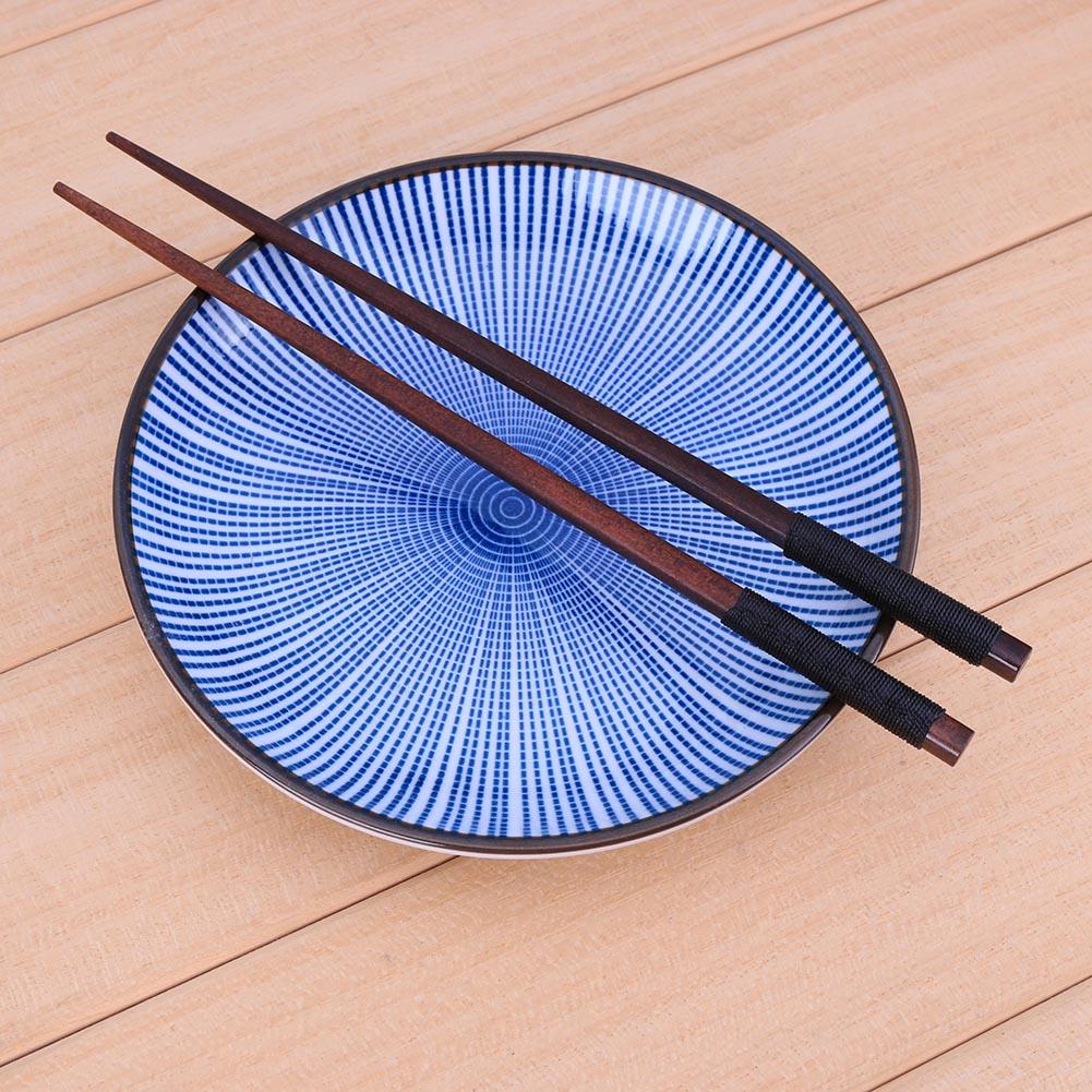 Wooden Chinese Food Tie Line Antiskid 23.5cm Chopsticks Set Holiday Gifts Natural Portable for Kitchen Accessories