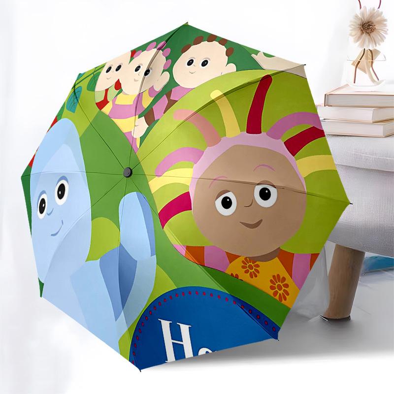 Happy Friends Automatic Opening and Closing, 8 rib Structure Portable Umbrella, Suitable for Men and Women in All Seasons Perfect Gift for