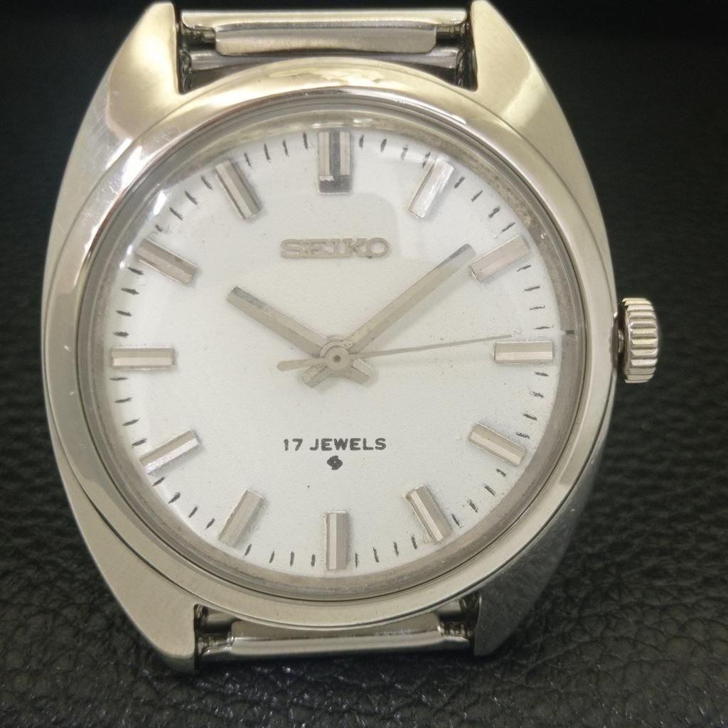 HAND-WINDING VINTAGE SEIKO JAPAN 66A MENS WHITE COLOR DIAL WATCH a703912-1 R213g-a703912