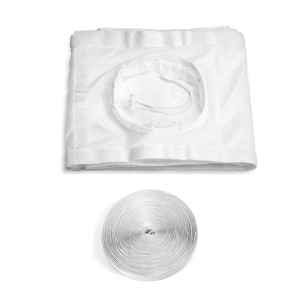 Przenośna uszczelka do klimatyzatora, zestaw uszczelek do okien skrzydłowych, osłony wymiany powietrza z zamkiem błyskawicznym i taśmą klejącą,