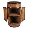 Casier À Vin - Creative Cooper - Tonneau En Bois Avec Des Portes, Meuble Rangement Bouteille Alcool, 80x50 Cm, Wenge