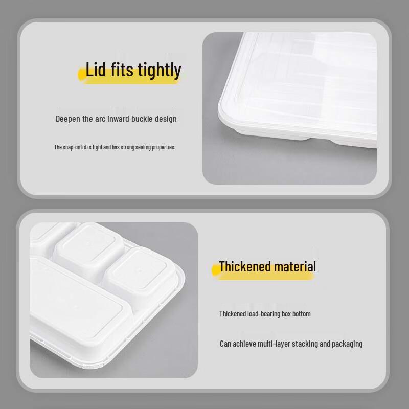 Sai Zhuo 4-Compartment Disposable Lunch Boxes