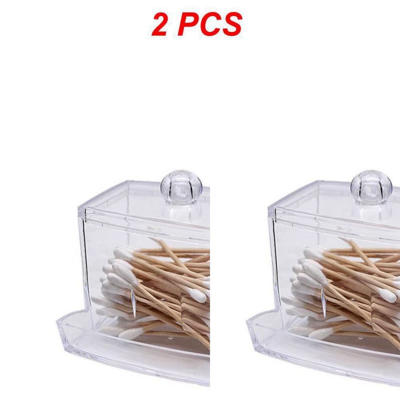 1/2/3PCS Cute Bear Cotton Pad Holder Cotton Swab Rod Storage Box Cosmetics Jewelry Bathroom Makeup Container Lipstick